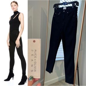 NWOT🔖Alice Olivia Good High Rise Skinny Jeans Black Ankle